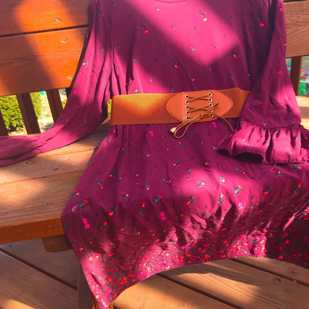 Red old navy dress with flowers